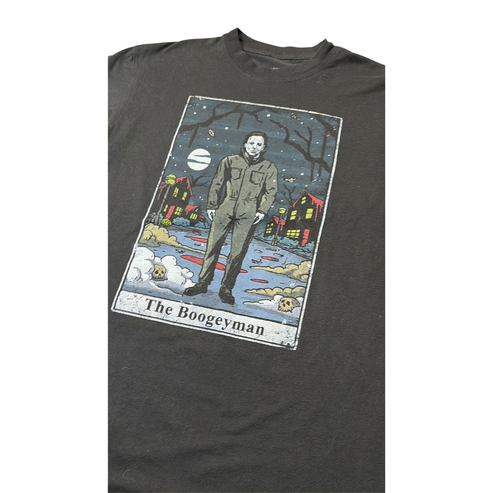 Halloween Michael Myers The Boogeyman Tarot Card Graphic T-Shirt Mens Medium - Picture 3 of 4